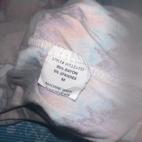 Pixley Orange and Purple Chevron V Neck Blouse - Picture 5 of 5